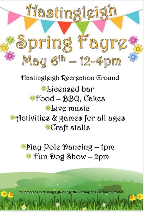 Date for your Diary - Fetcher Dog will be at the Hastingleigh Spring Fayre - May 6th - 12-4pm!